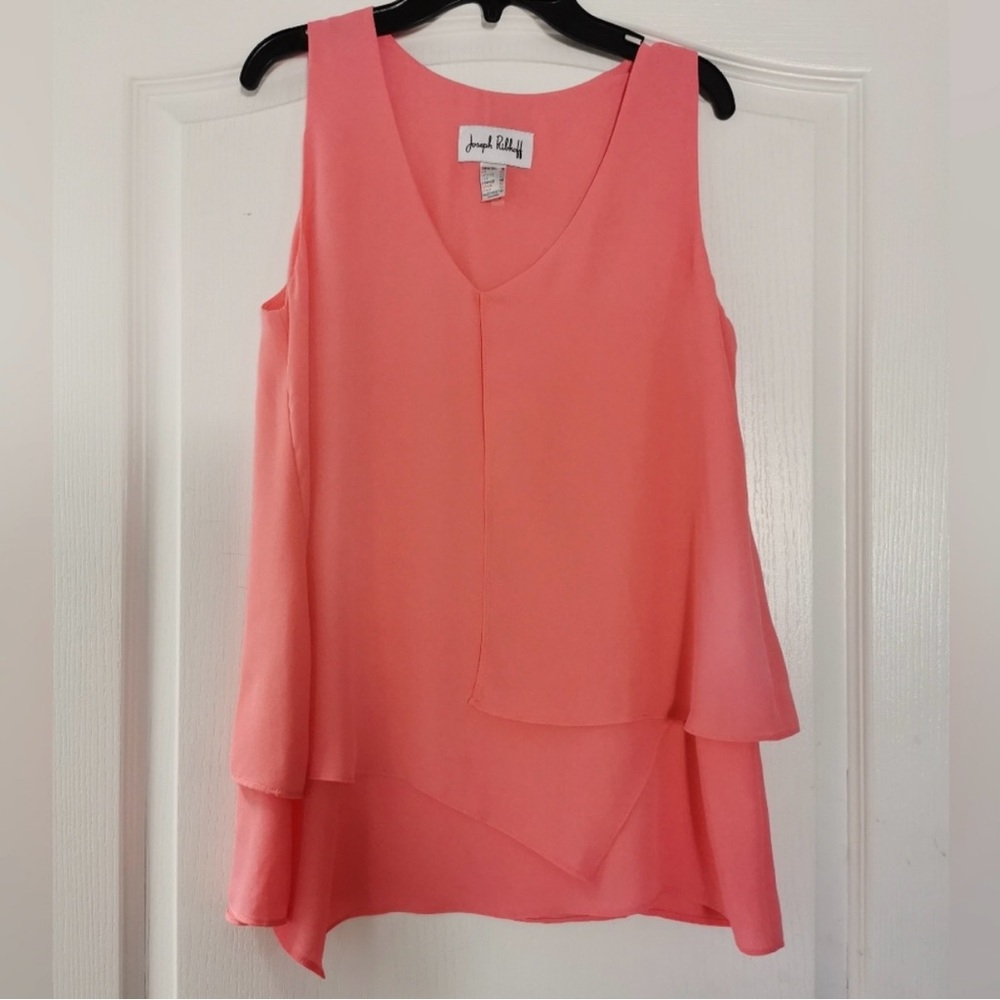 Joseph Ribkoff Coral Layered Sleeveless Blouse